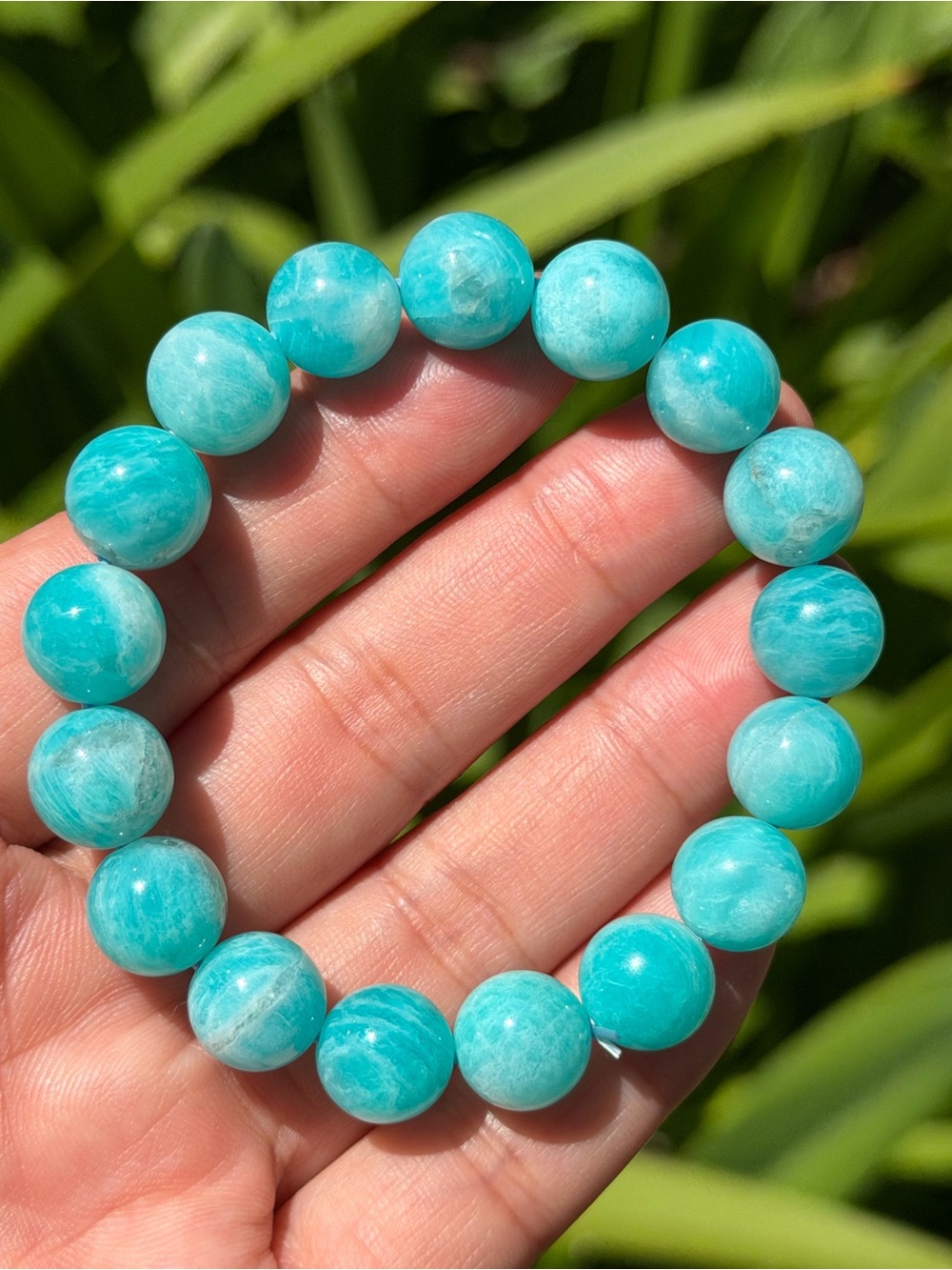11mm stretchable ice amazonite bracelet 2049